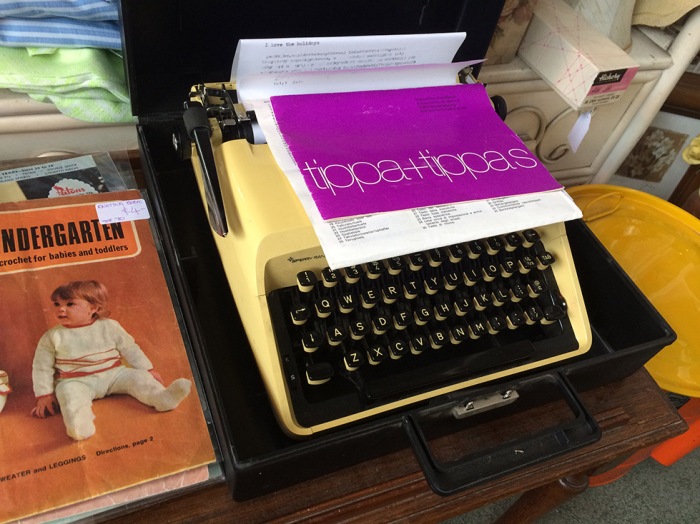 A lonely Remington, complete with manual for an Adler Tippa. $90