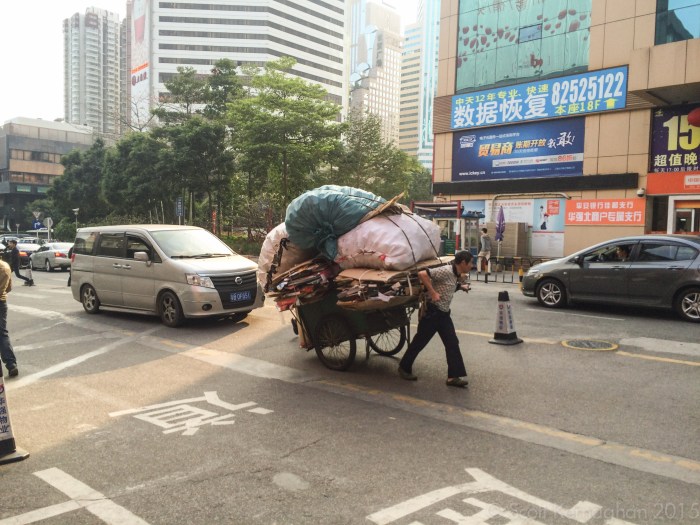 It's more the back-breaking work than the technology that has made Shenzhen.