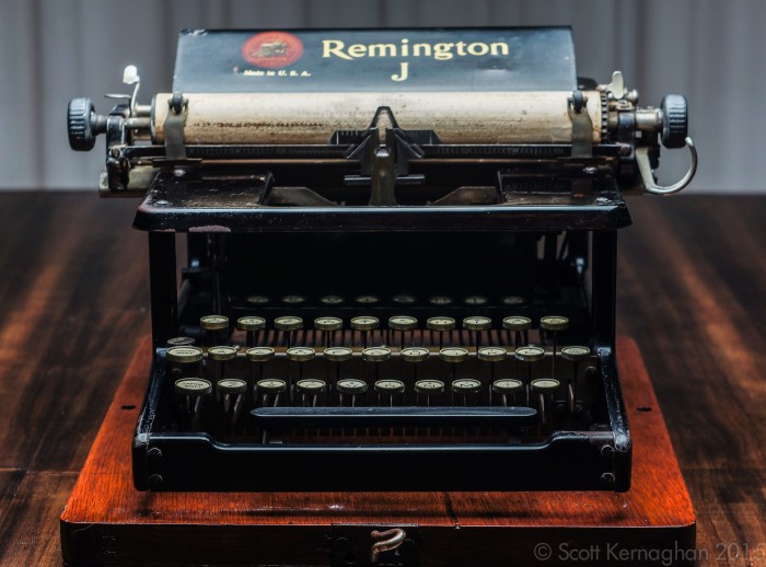 The Remington J typewriter. 