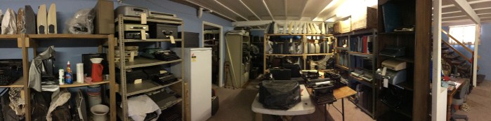 The Olivetti section is forming an L around this table. 